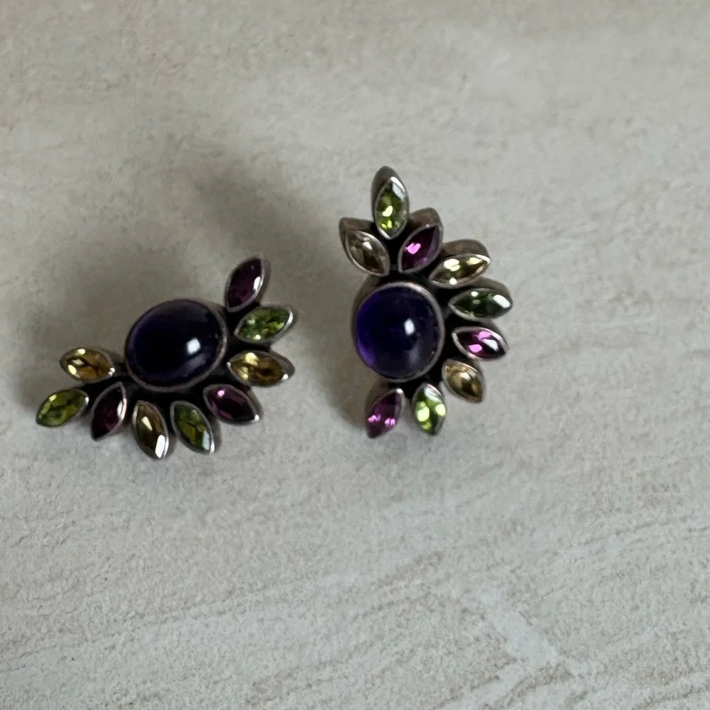 Nicky Butler Vintage 925 Gemstone Earrings